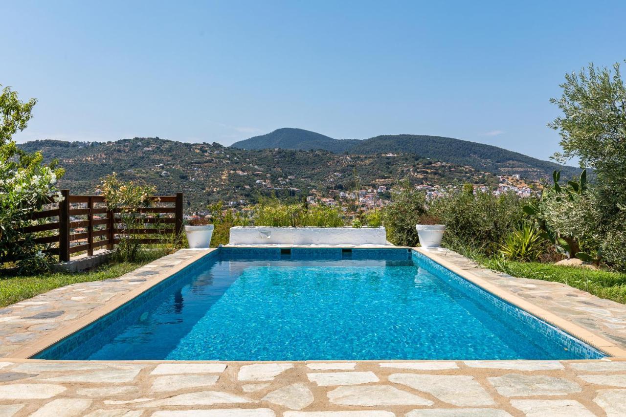 Villa Rodia With Swimming Pool On Skopelos Island Exterior foto